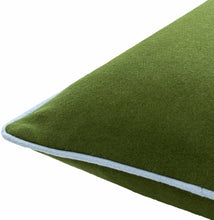 Load image into Gallery viewer, Rizzo Olive Green Wool Square Throw Pillow
