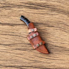Load image into Gallery viewer, Custom Handmade Damascus Hunting Knife – Epoxy Resin Handle
