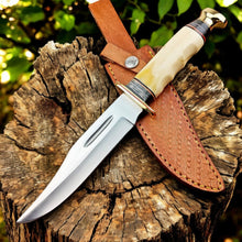 Load image into Gallery viewer, Custom Handmade Bowie Knife - D2 Steel Blade with Bone Handle
