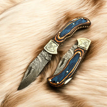 Load image into Gallery viewer, Custom Handmade Folding Knife – Exotic Wood Handle
