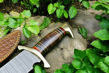 Cargar imagen en el visor de la galería, Custom Handmade Bowie Knife - 15&quot; Damascus Steel Blade, Rosewood Handle
