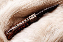 Load image into Gallery viewer, Custom Handmade Damascus Pocket Knife with Exotic Wood Handle
