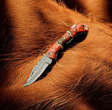 Load image into Gallery viewer, Damascus Folding Knife – Epoxy Resin Handle | 3 inch blade
