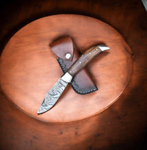 Load image into Gallery viewer, Handmade Damascus Steel Pocket Knife with Rosewood Handle
