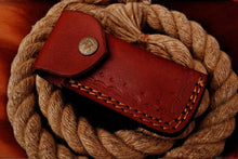 Carregar imagem no visualizador da galeria, Custom Handmade Damascus Pocket Knife – Blue Exotic Wood
