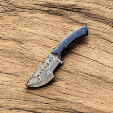 Load image into Gallery viewer, Custom Handmade Damascus Hunting Knife – Epoxy Resin Handle
