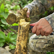 Load image into Gallery viewer, Custom Handmade Damascus Hunting Knife – 9&quot; with Micarta Handle
