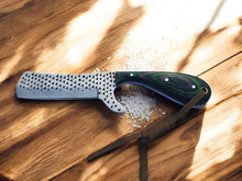 Load image into Gallery viewer, Custom Handmade Bull Cutter Knife – Rasp Tool Steel Blade
