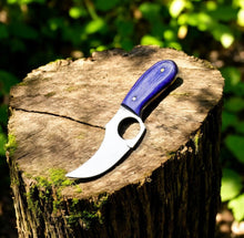 Carregar imagem no visualizador da galeria, Custom Handmade Skinning Knife - D2 Steel Blade, Exotic Wood Handle
