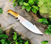Carregar imagem no visualizador da galeria, Custom Handmade Bowie Knife - D2 Steel Blade, Bone Handle, 13&quot; Overall
