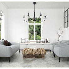 Load image into Gallery viewer, Wellmet 6-Light Farmhouse Chandelier 38 Inch, Farmhouse Light Fixture for Dining Room...
