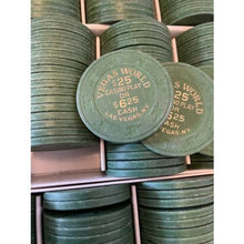 Load image into Gallery viewer, Vegas World Casino Las Vegas Nevada $25 Casino Play or $6.25 Cash Green Chip
