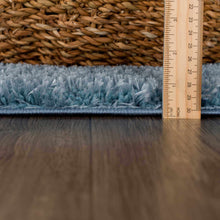 Load image into Gallery viewer, Heavenly Solid Blue Plush Rug - Clearance
