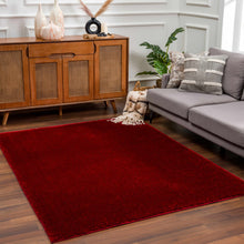 Load image into Gallery viewer, Heavenly Solid Red Plush Rug - Clearance
