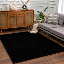 Load image into Gallery viewer, Heavenly Solid Black Plush Rug - Clearance
