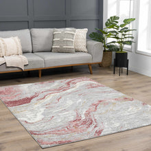 Load image into Gallery viewer, Lively Marble Pink Area Rug
