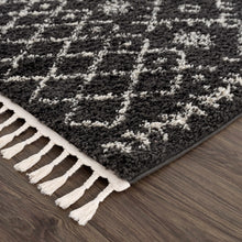 Load image into Gallery viewer, Thetford Black Berber Shag Rug - Clearance
