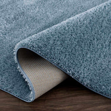 Load image into Gallery viewer, Heavenly Solid Blue Plush Rug - Clearance
