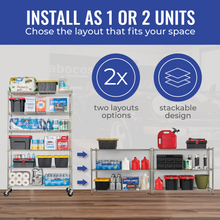 Load image into Gallery viewer, 24&quot; x 48&quot; x 72&quot; 4-Tier Wire Rack
