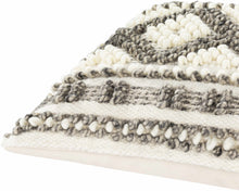 Load image into Gallery viewer, Sagamore Cream Trellis Wool&amp;Cotton Throw Pillow
