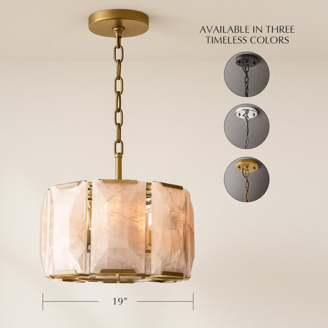 Sakhra Round Alabaster Chandelier