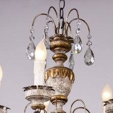 Load image into Gallery viewer, Samiyah 5-Light Rustic Gold Crystal Chandelier
