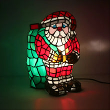 Carregar imagem no visualizador da galeria, Santa Standing Tiffany Lamp Glass Tabletop
