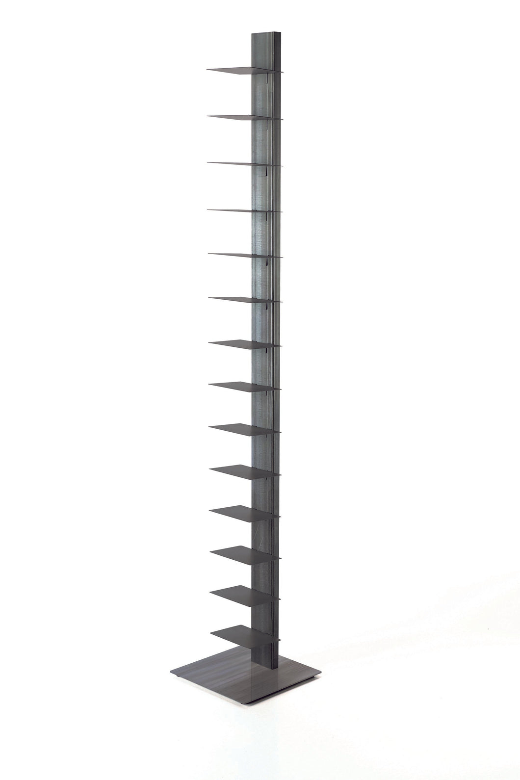 Sapiens Vertical Bookcase by Bruno Rainaldi - Large Unvarnished Steel