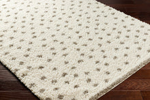 Cargar imagen en el visor de la galería, Chaia Dotted Cream &amp; Gray Plush Rug

