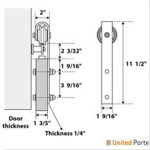 Load image into Gallery viewer, Sete 6222 White Silk Barn Doors with 2 Lites Frosted Glass | Black Bypass Rails
