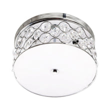 Cargar imagen en el visor de la galería, Scorpio 14 Inch 3-Lights Chrome Drum Flush Mount Chandelier
