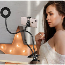 Load image into Gallery viewer, Selfie Ring Light with Adjustable Stand of 8 CM for Makeup and Live Streaming
