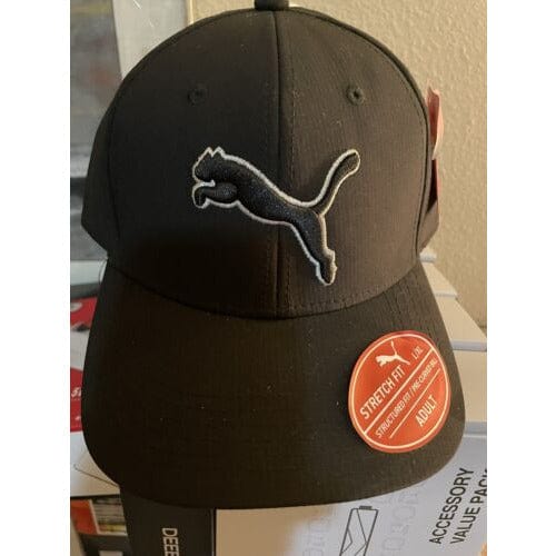 Selzalot hat Puma Men's Quick Dry Embroidered Outline Evercat Stretch Fit Hat Cap (L/XL)