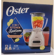 Load image into Gallery viewer, Selzalot Oster 3-in-1 Kitchen System w/ Food Chopper &amp; Blend n Go Cup NIB

