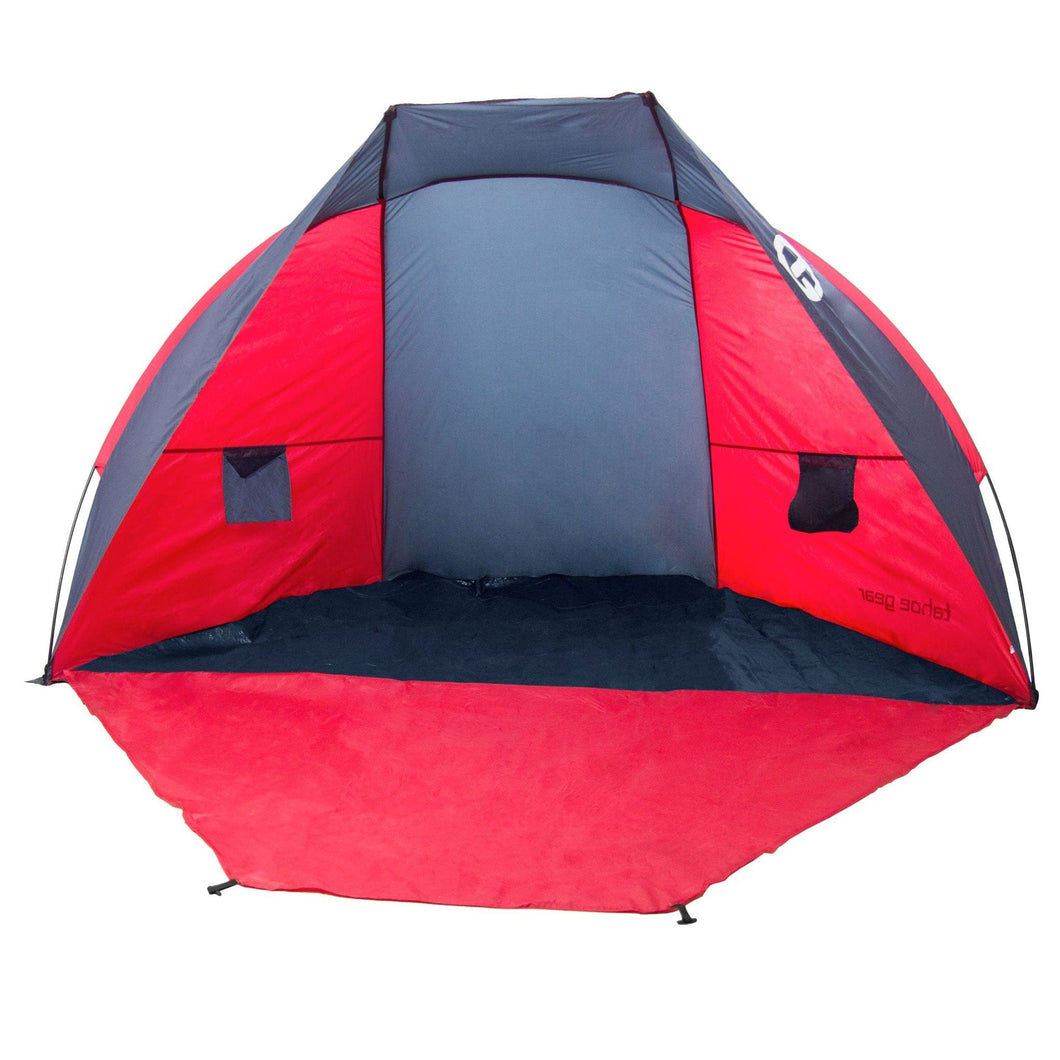 Selzalot Tent Tahoe Gear Cruz Bay Summer Sun Shelter and Beach Shade Tent Canopy - Coral Red