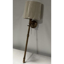 Load image into Gallery viewer, Selzalot wall lighting Michel Tail Sconce in Gild with Natural Paper Shade
