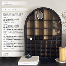 Carregar imagem no visualizador da galeria, Arched Cubby Wood Wall Shelf
