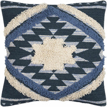 Load image into Gallery viewer, Shepardsville Navy Kilim Pattern Throw Pillow
