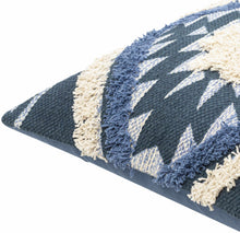 Load image into Gallery viewer, Shepardsville Navy Kilim Pattern Throw Pillow

