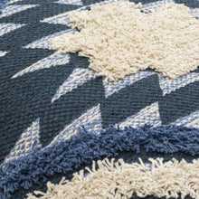 Load image into Gallery viewer, Shepardsville Navy Kilim Pattern Throw Pillow
