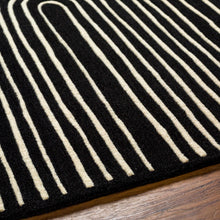 Carregar imagem no visualizador da galeria, Fuat Black Wool Rug
