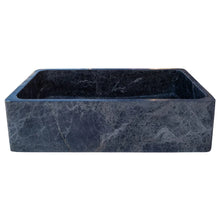 Load image into Gallery viewer, Natural Stone Sirius Black Marble Rectangular Above Vanity Bathroom Sink Polished

