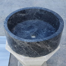 Load image into Gallery viewer, Natural Stone Sirius Black Marble Above Vanity Bathroom Sink Polished
