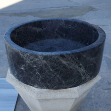 Load image into Gallery viewer, Natural Stone Sirius Black Marble Above Vanity Bathroom Sink Polished
