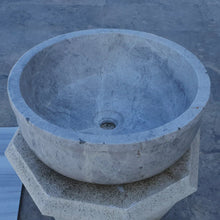 Load image into Gallery viewer, Sirius Silver Marble Natural Stone Above Vanity or Drop-in Bathroom Sink (D)16&quot; (H)6&quot;
