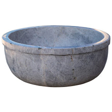 Load image into Gallery viewer, Sirius Silver Marble Natural Stone Above Vanity or Drop-in Bathroom Sink (D)16&quot; (H)6&quot;
