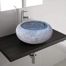 Load image into Gallery viewer, Natural Stone Sirius Silver Marble Above Vanity Bathroom Sink (D)15.5&quot; (H)6&quot;
