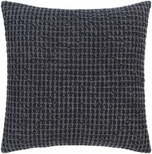 Load image into Gallery viewer, Skipperville Textured Black Woven Square Throw Pillow
