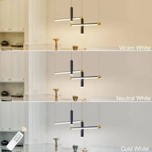Carregar imagem no visualizador da galeria, Sleek Linear Pendant Light with Adjustable Height for Kitchen Island
