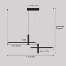 Carregar imagem no visualizador da galeria, Sleek Linear Pendant Light with Adjustable Height for Kitchen Island
